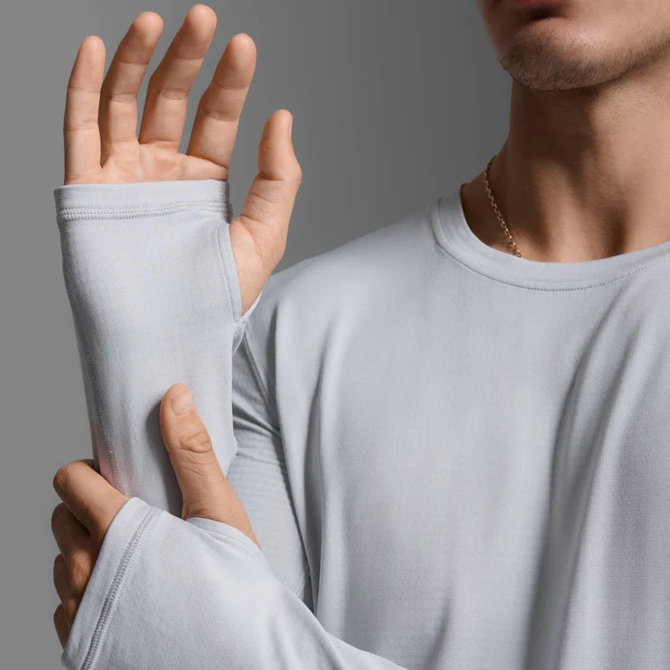 2XU Ignition Grid Base Layer | Harbor Mist / Silver Reflective | Mens