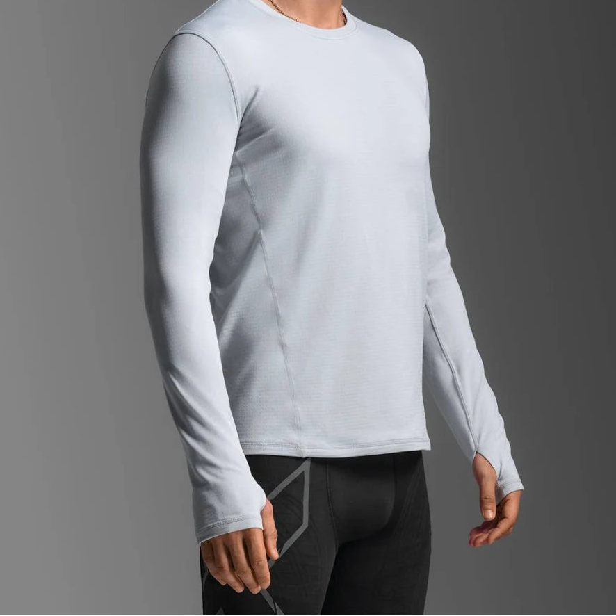 2XU Ignition Grid Base Layer | Harbor Mist / Silver Reflective | Mens