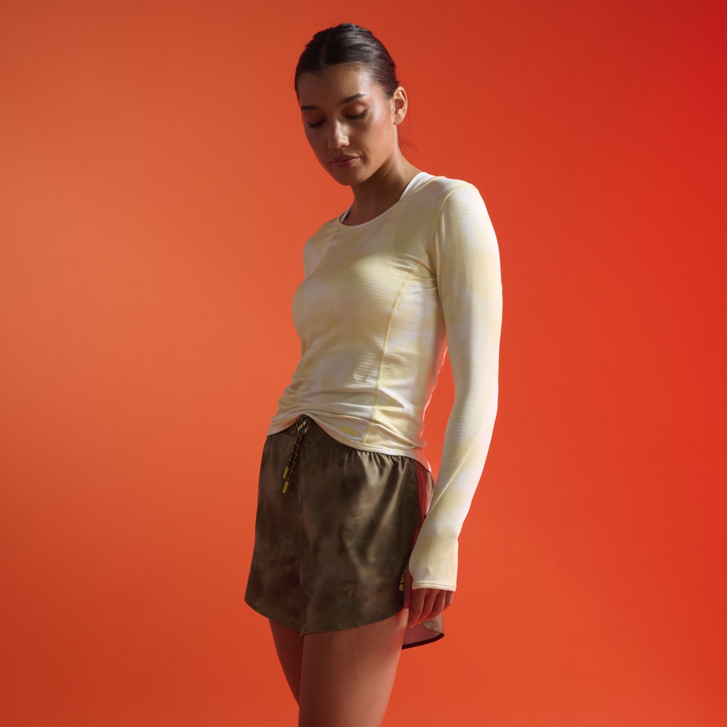 2XU Ignition Grid Base Layer | Terrain Wattle / Wattle Mist Reflective | Womens