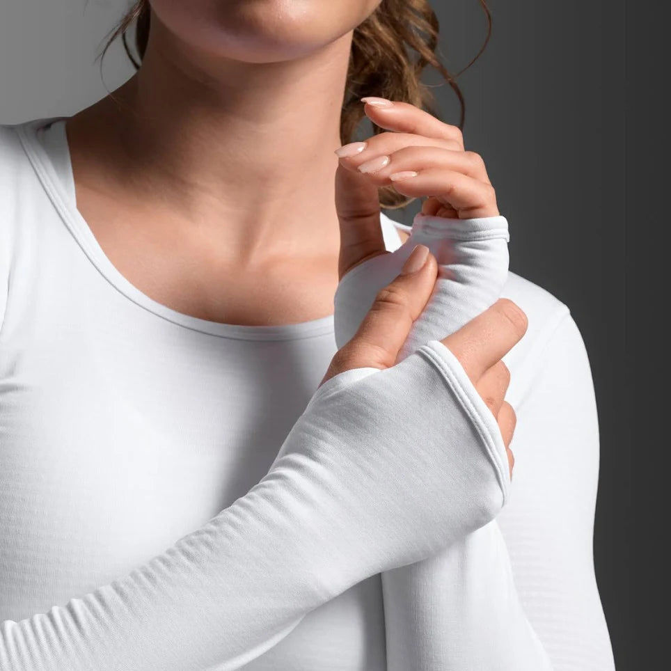 2XU Ignition Grid Base Layer | White / Silver Reflective | Womens