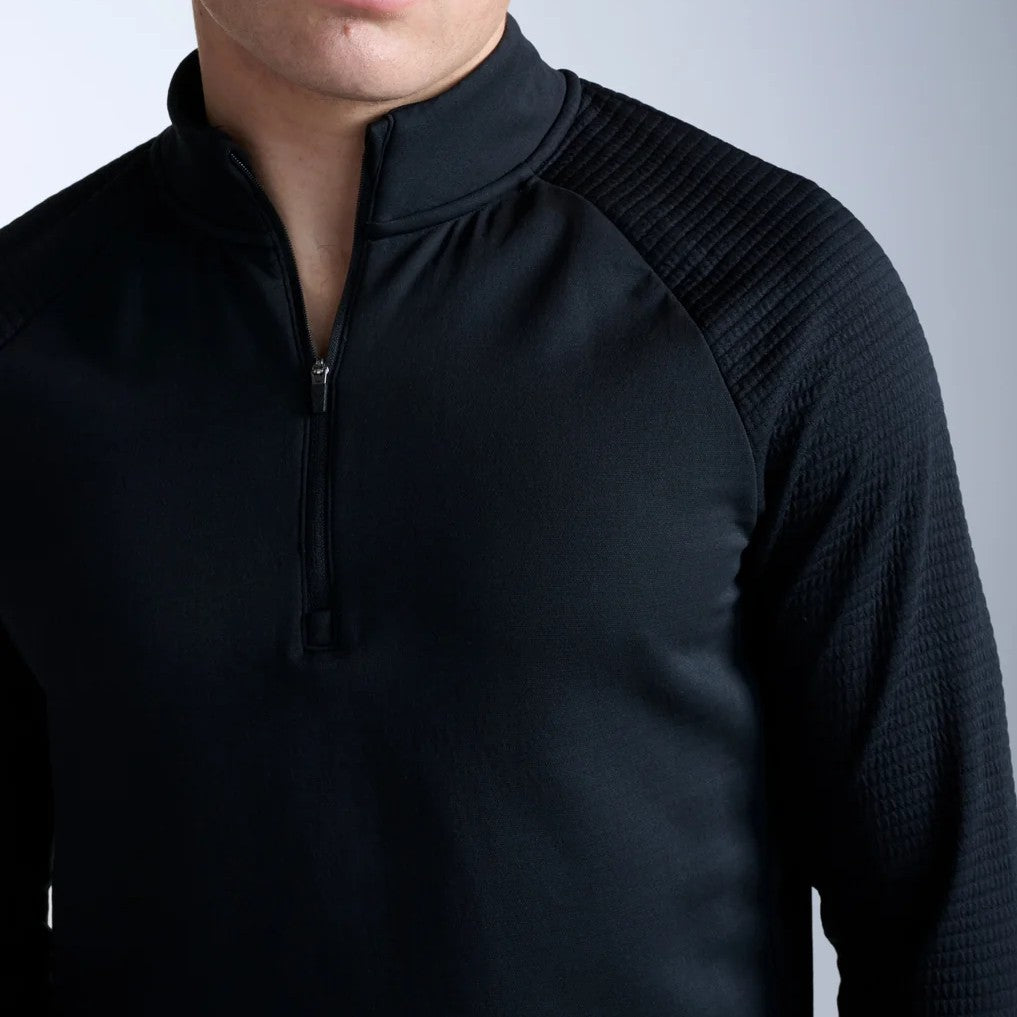 2XU Ignition Haptic 1/4 Zip Fleece | Black / Silver Reflective | Mens