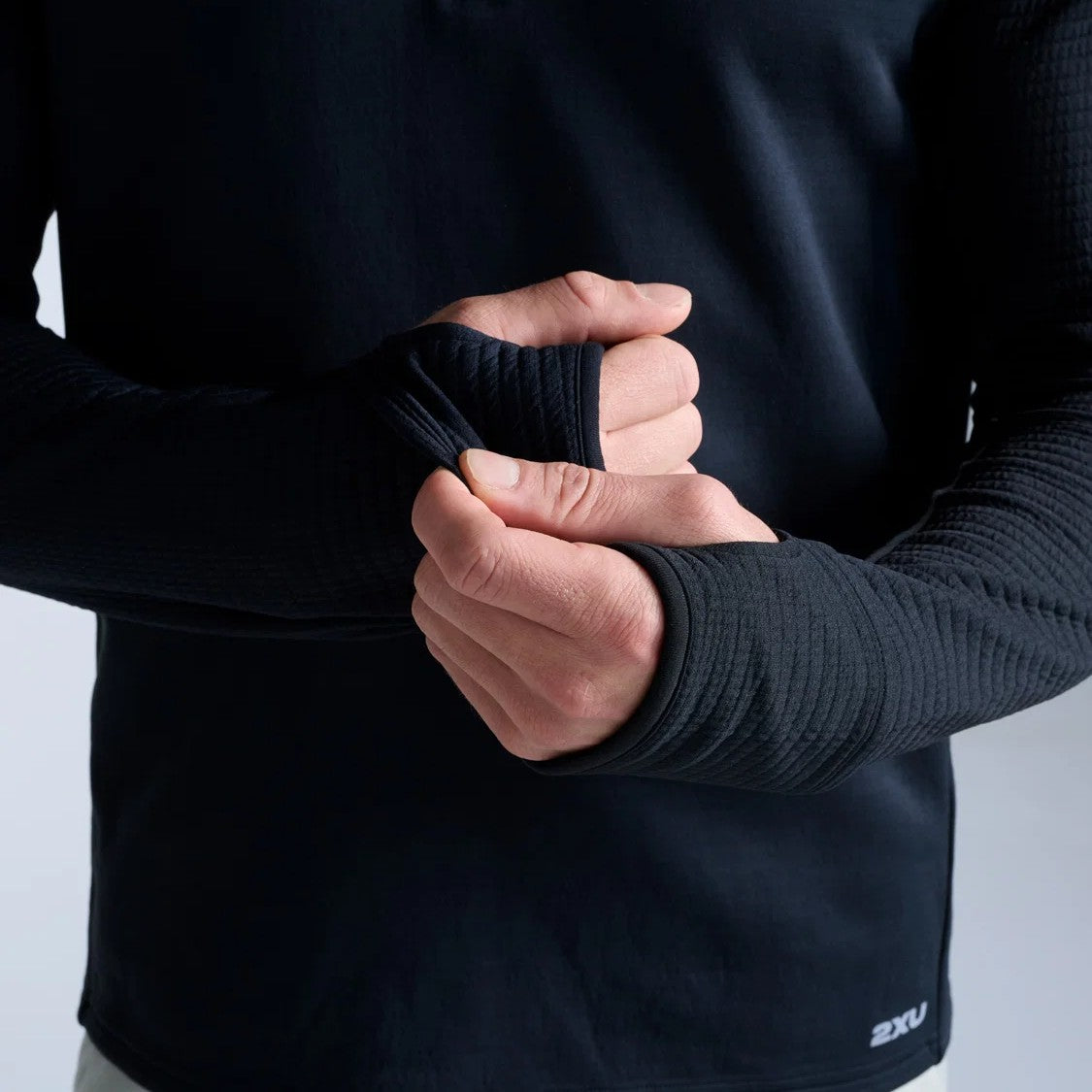 2XU Ignition Haptic 1/4 Zip Fleece | Black / Silver Reflective | Mens