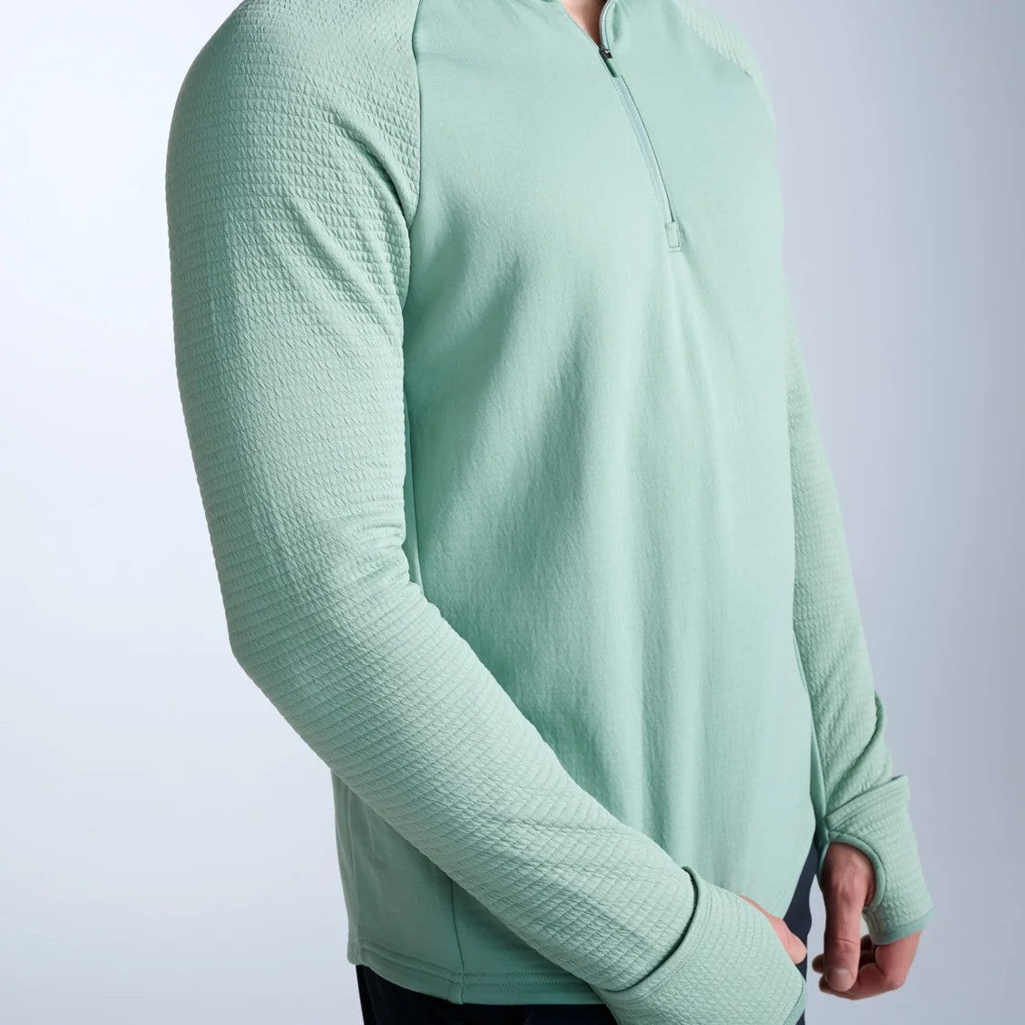 2XU Ignition Haptic 1/4 Zip Fleece | Eucalyptus / Black Reflective | Mens
