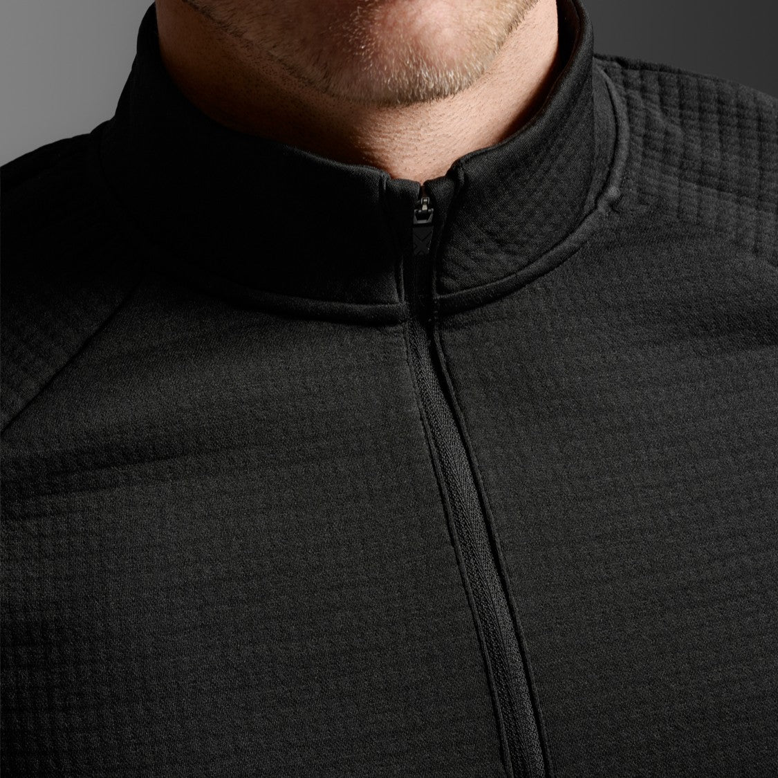 2XU Ignition Hyper-Haptic 1/4 Zip Fleece | Black / Silver Reflective | Mens