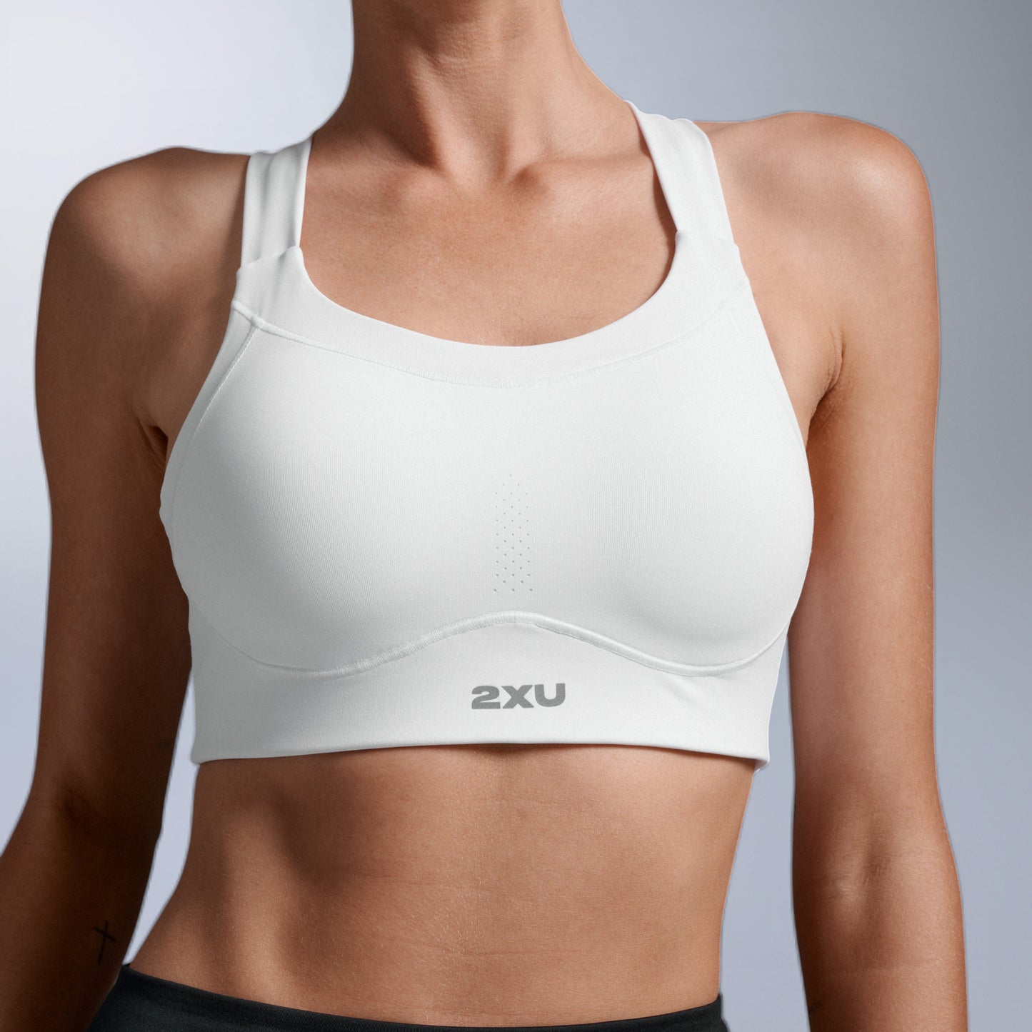 2XU Light Speed High Impact Bra | White / Silver Reflective | Womens