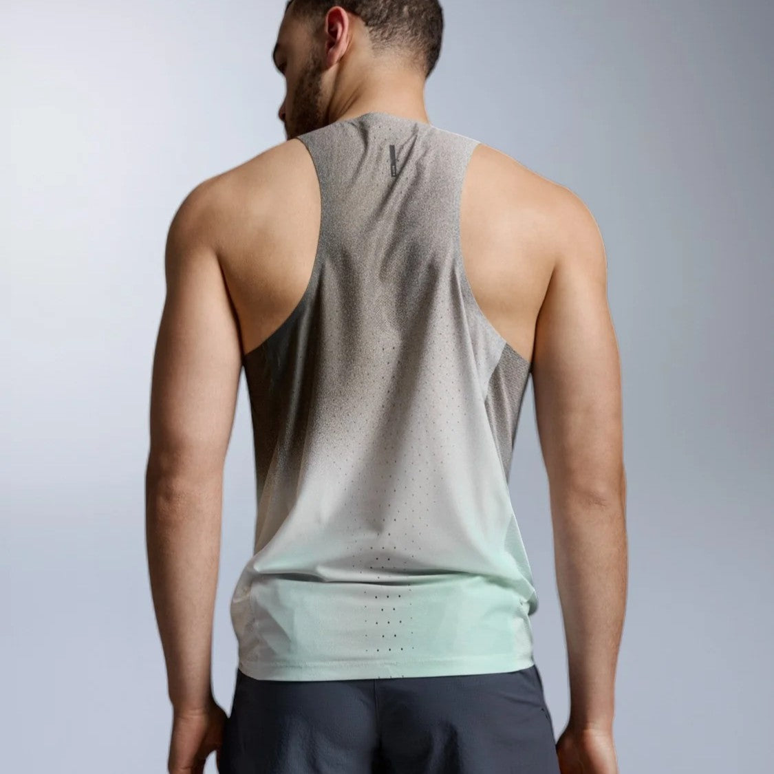 2XU Light Speed React Singlet | Lagoon Blast / Black Reflective | Mens