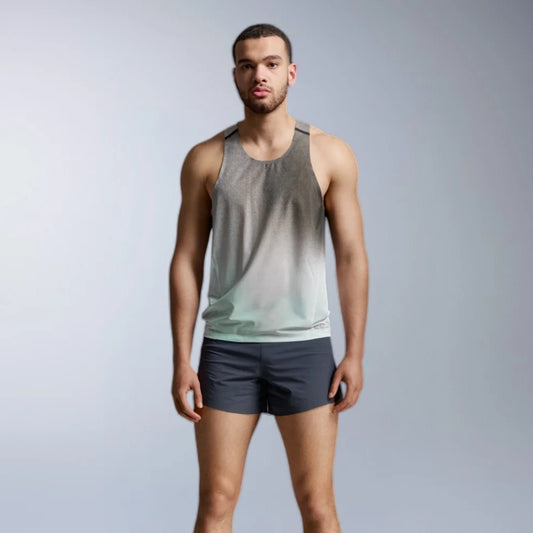 2XU Light Speed React Singlet | Lagoon Blast / Black Reflective | Mens