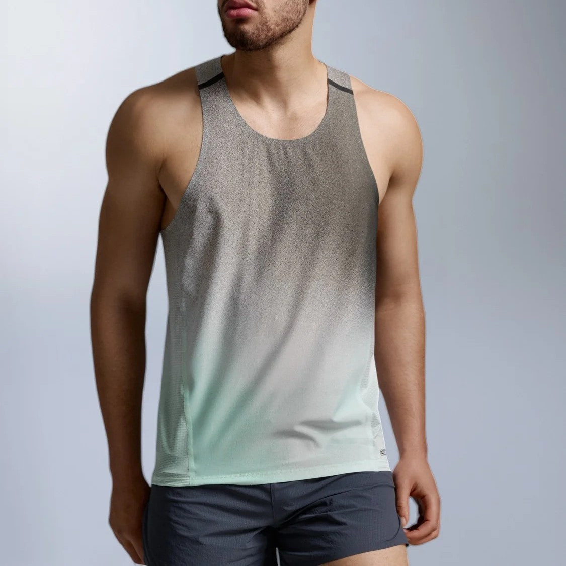 2XU Light Speed React Singlet | Lagoon Blast / Black Reflective | Mens