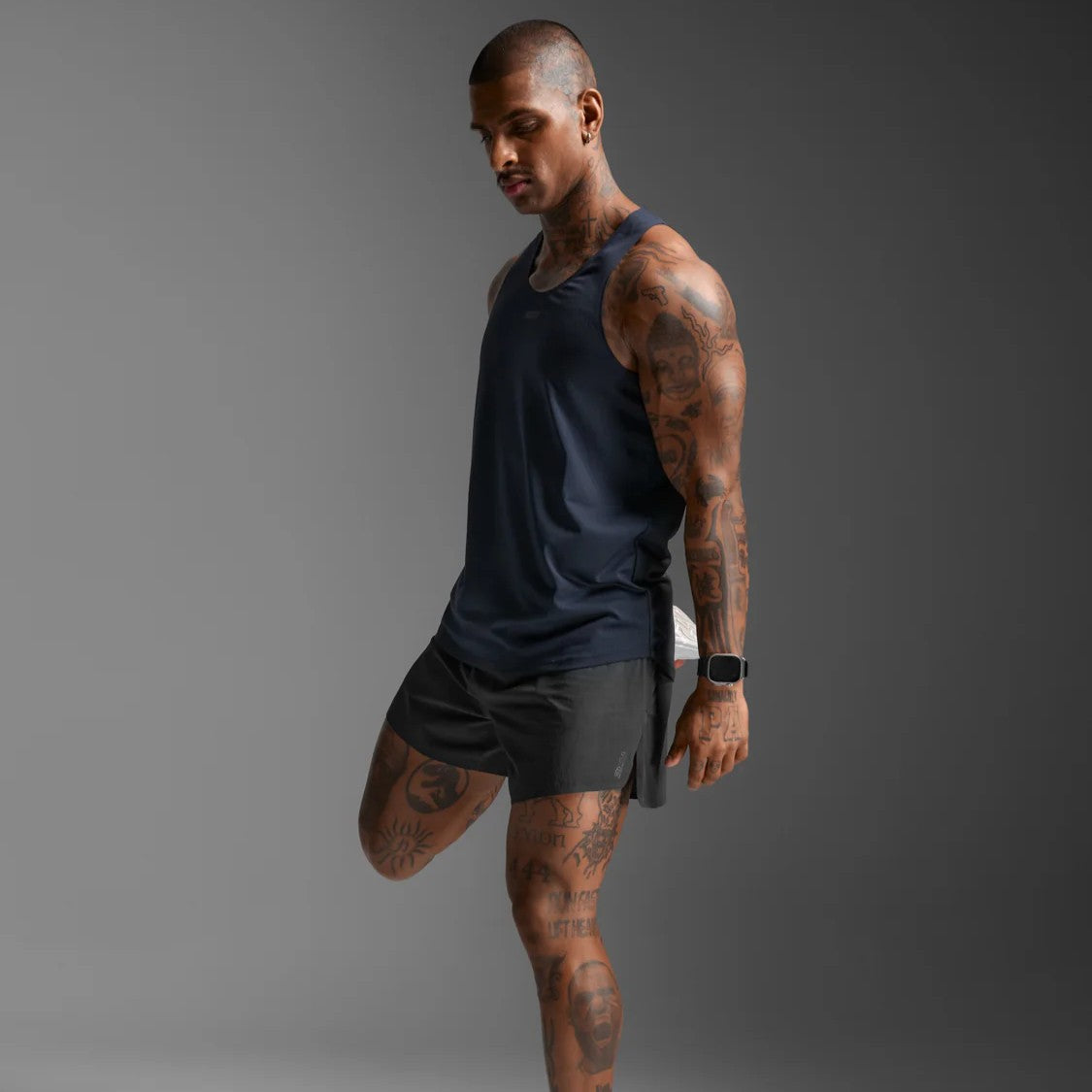 2XU Light Speed Stash 5 Inch Short | Black / Black Reflective | Mens