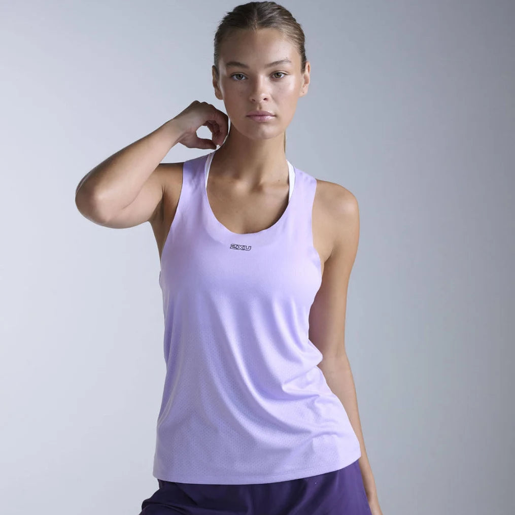 2XU Light Speed Tech Singlet | Lavender / Lavender Reflective | Womens