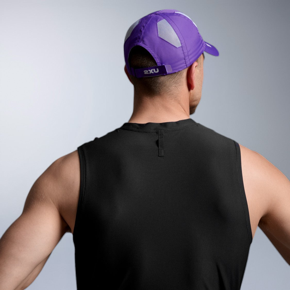 2XU Run Cap | Purple Flash / White
