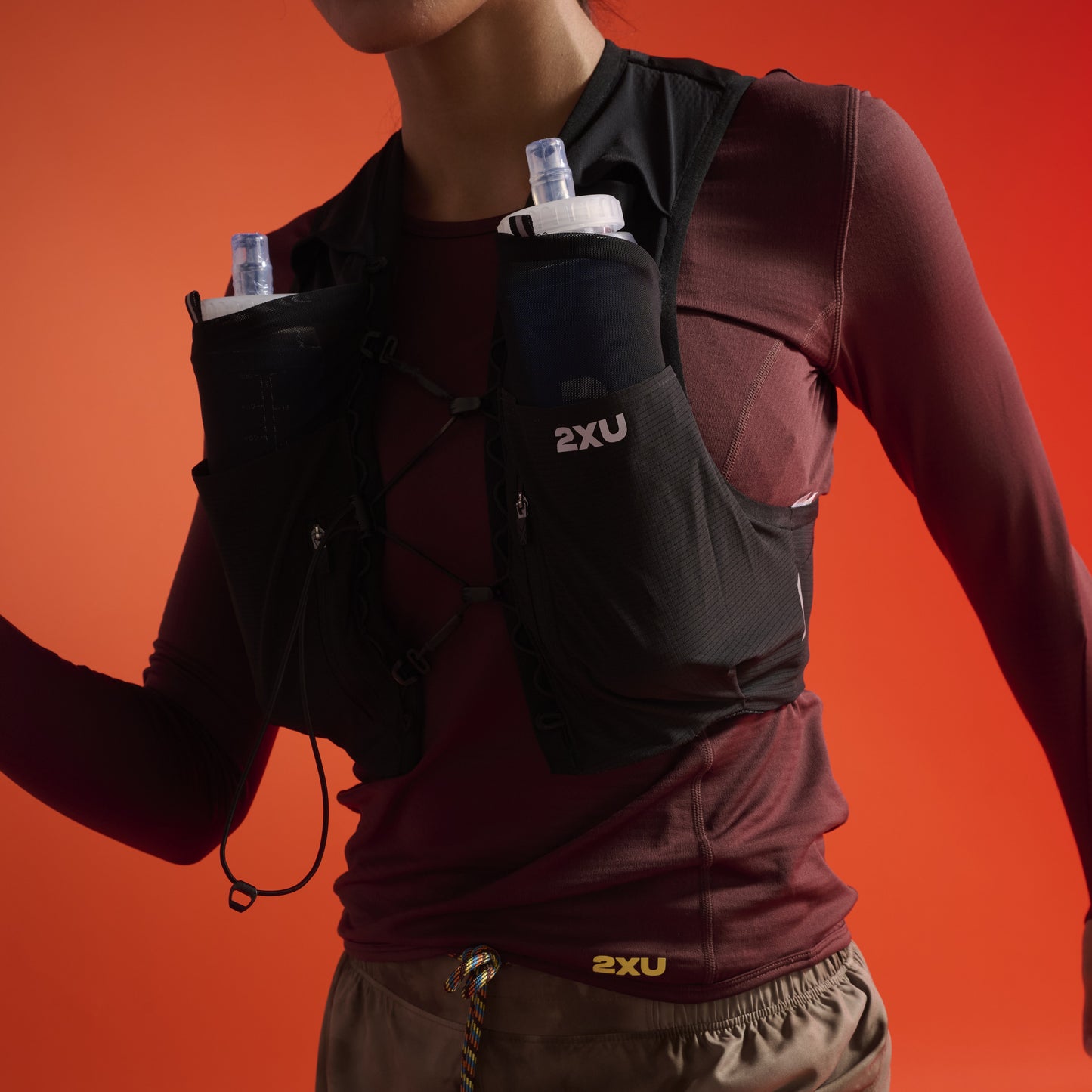 2XU Run Hydration Vest | Black / Silver Reflective