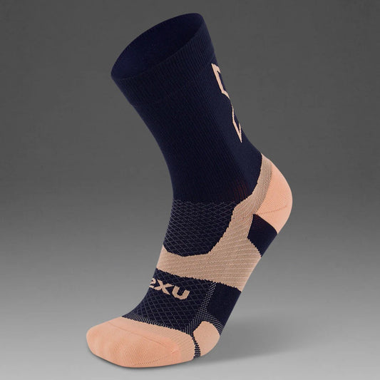 2XU Vectr Socks | Light Cushion | Crew Length | Majol / Jelly Mint