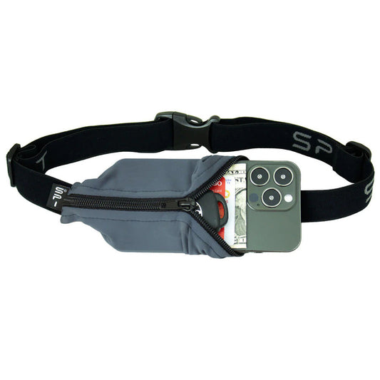 SPIbelt Original Running Belt | Anthracite / Black Zip
