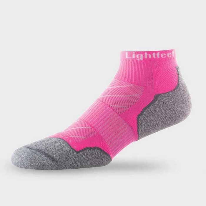 Lightfeet Evolution Sock | Midweight | Mini Crew | Fluro Pink