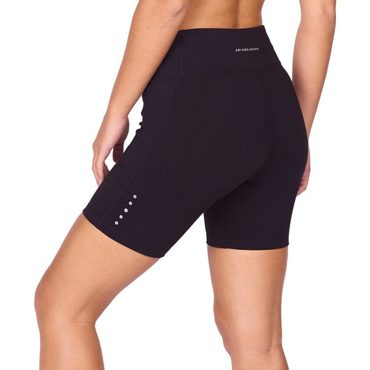 abi and joseph Endurance Dual Pocket Mid-Thigh Tight | V2 | Black | Womens