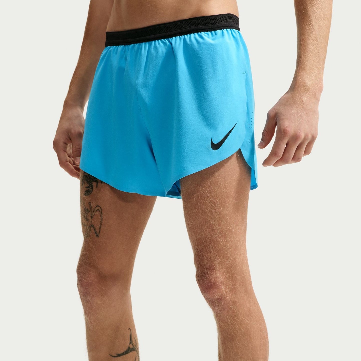 Nike AeroSwift 4" Shorts | Lt Current Blue / Black | Mens