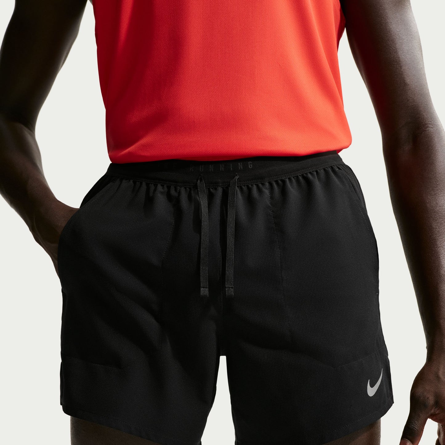 Nike Stride 5" 2-in-1 Shorts | Black / Reflective Silver | Mens