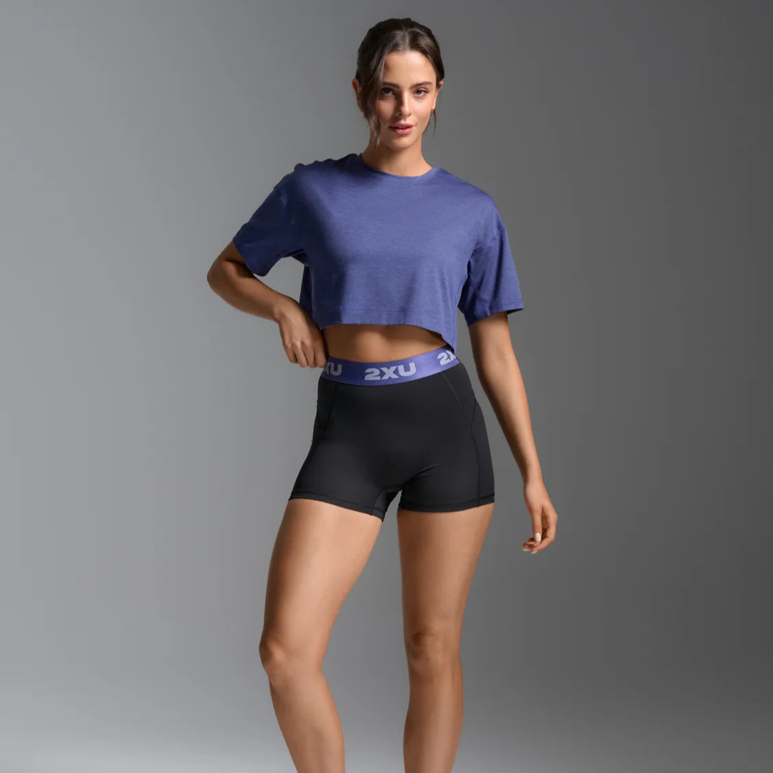 2XU Everyday Compression 3 inch Short Tights | Black / Future Dusk | Womens