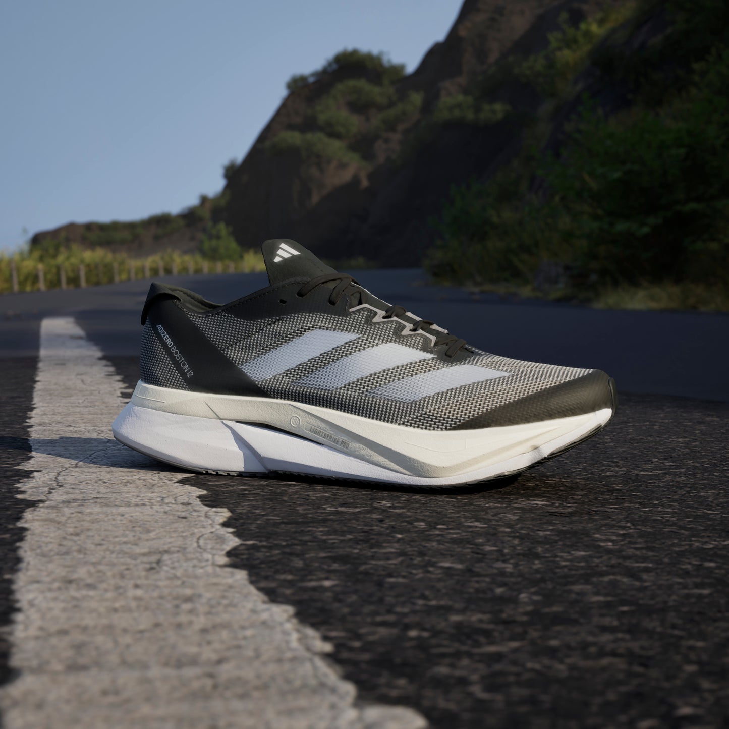 adidas Adizero Boston 12 | Core Black / Footwear White / Carbon | Mens
