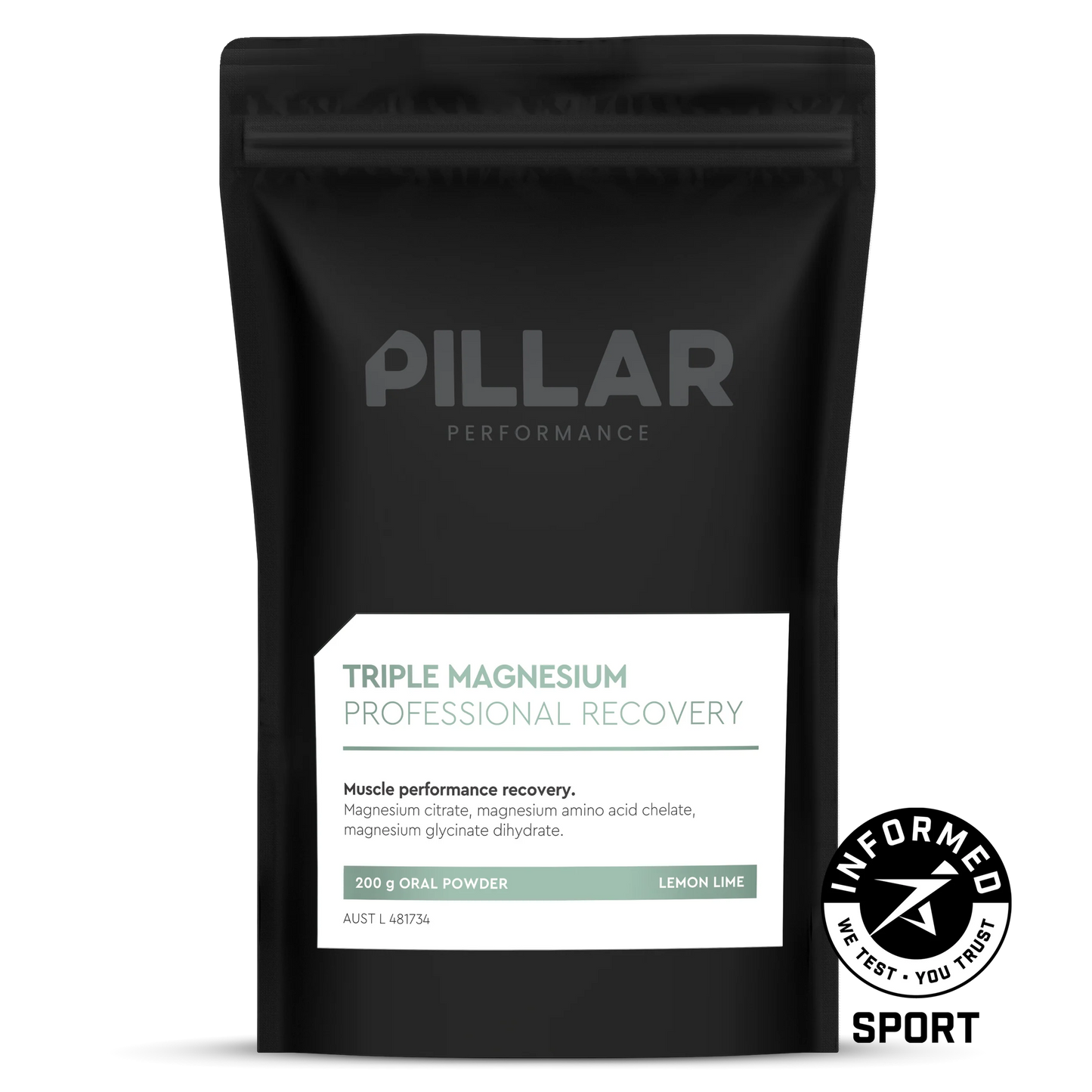 Pillar Performance Triple Magnesium Powder | 200g Pouch