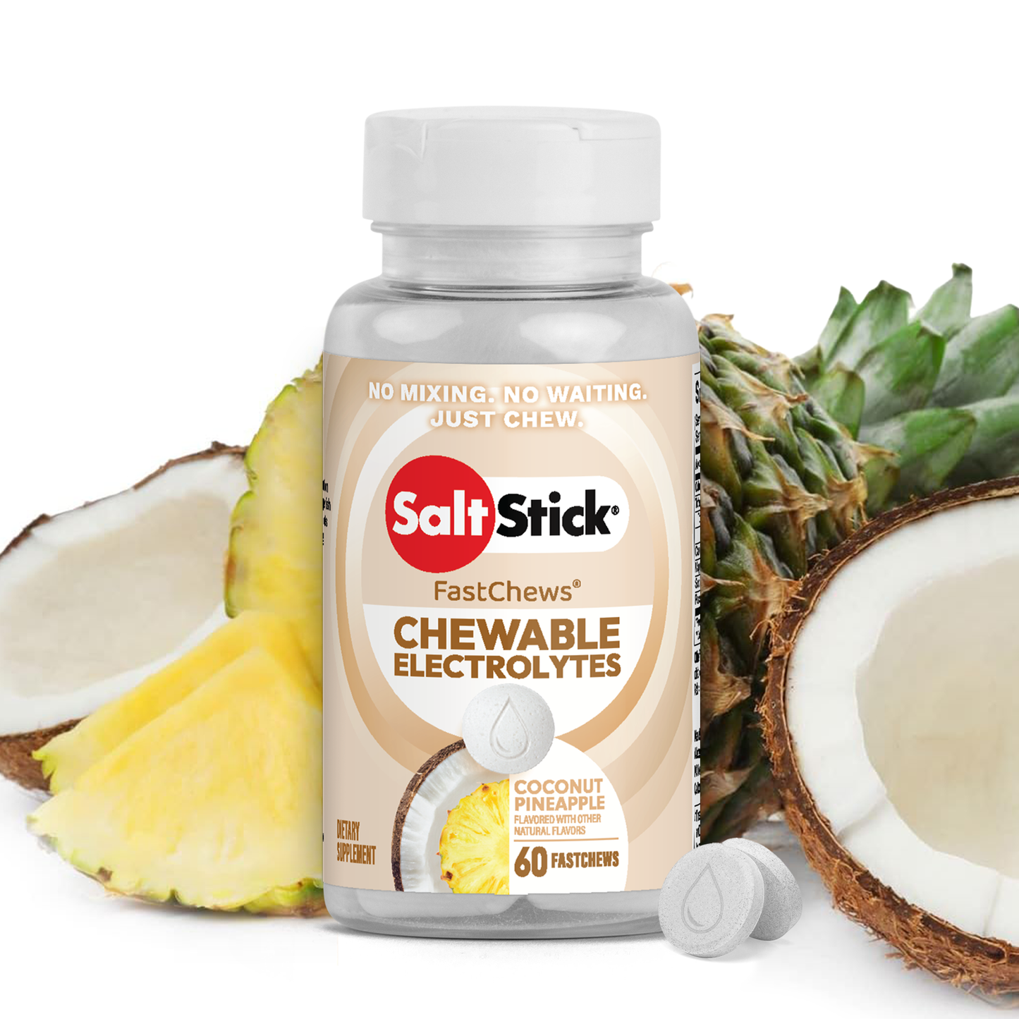 SaltStick FastChews | Coconut Pineapple | Bottle of 60