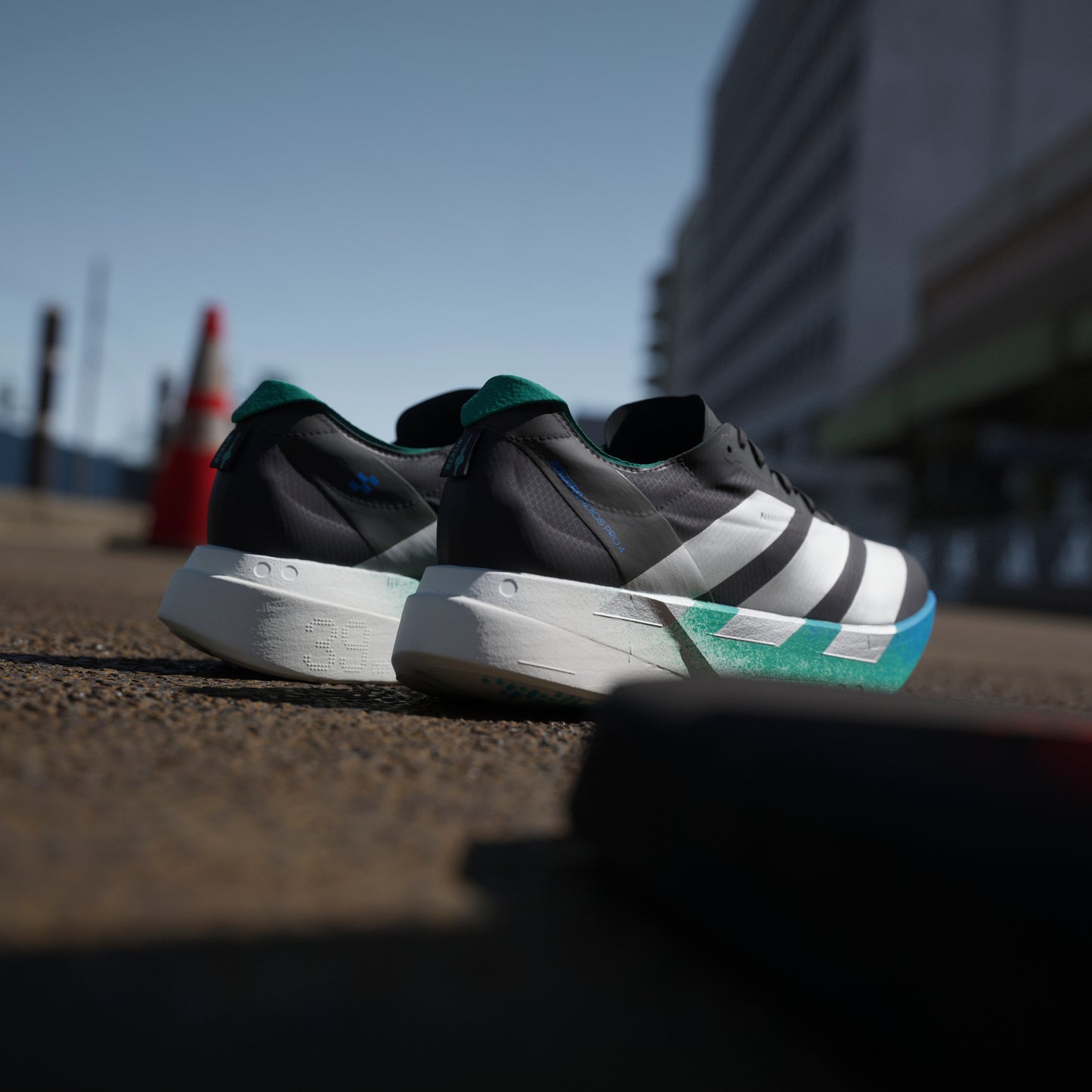 adidas Adizero Adios Pro 4 | Core Black / Matte Silver / Glory Green | Mens