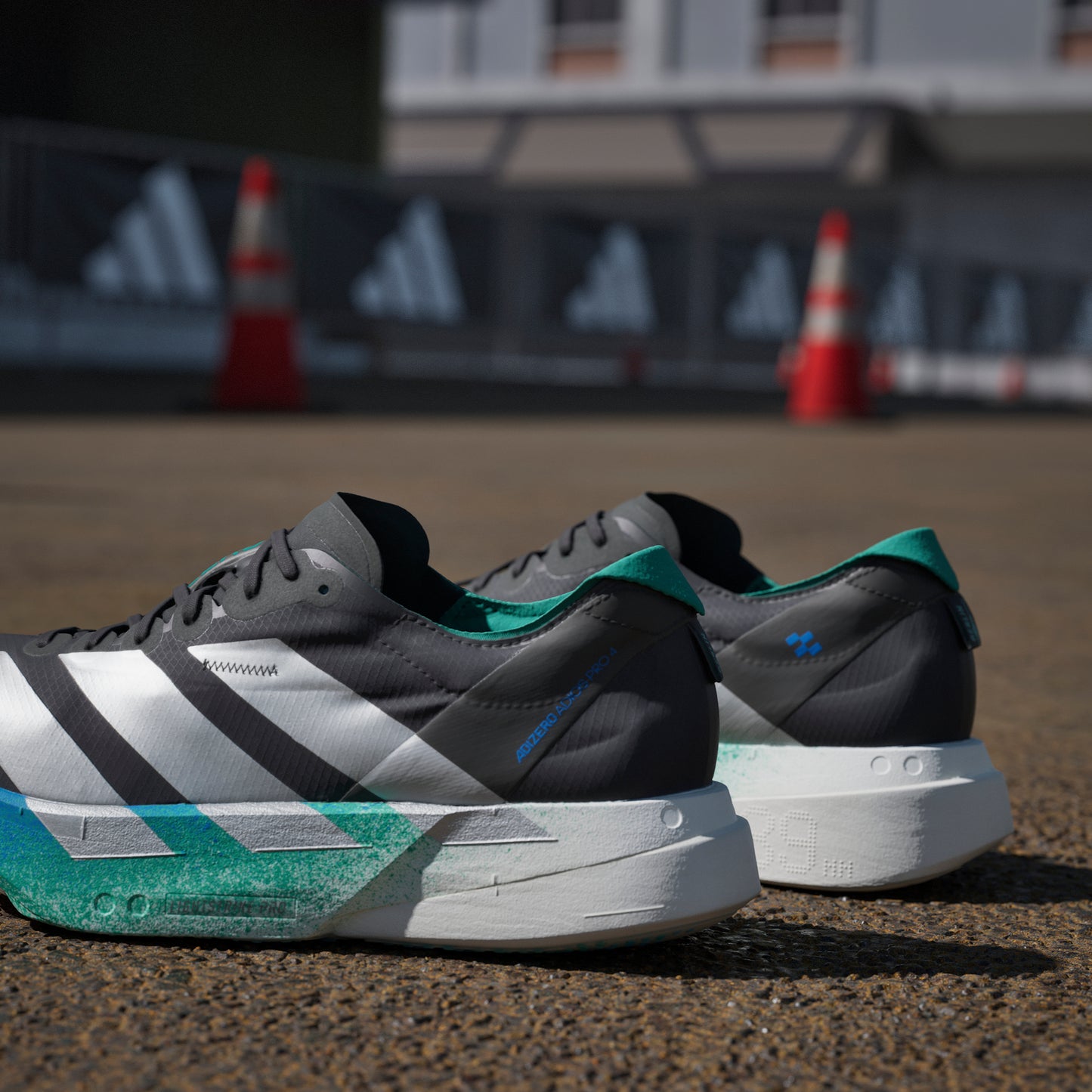 adidas Adizero Adios Pro 4 | Core Black / Matte Silver / Glory Green | Mens