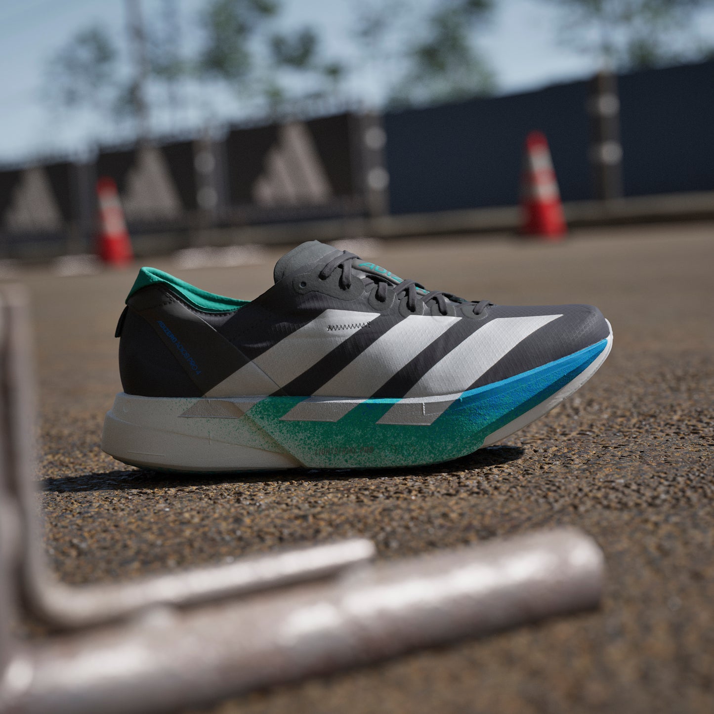 adidas Adizero Adios Pro 4 | Core Black / Matte Silver / Glory Green | Mens