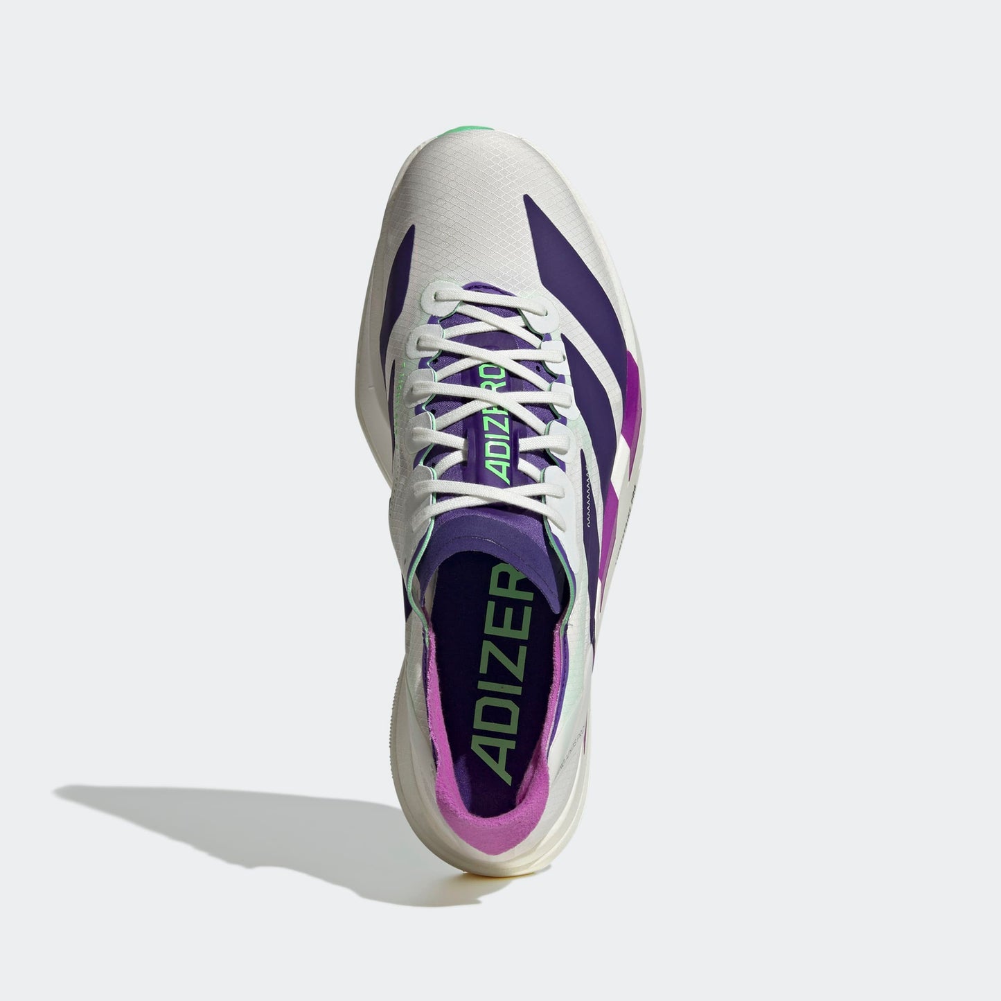 adidas Adizero Adios Pro 4 | Core White / Collegiate Purple / Lime Burst | Mens