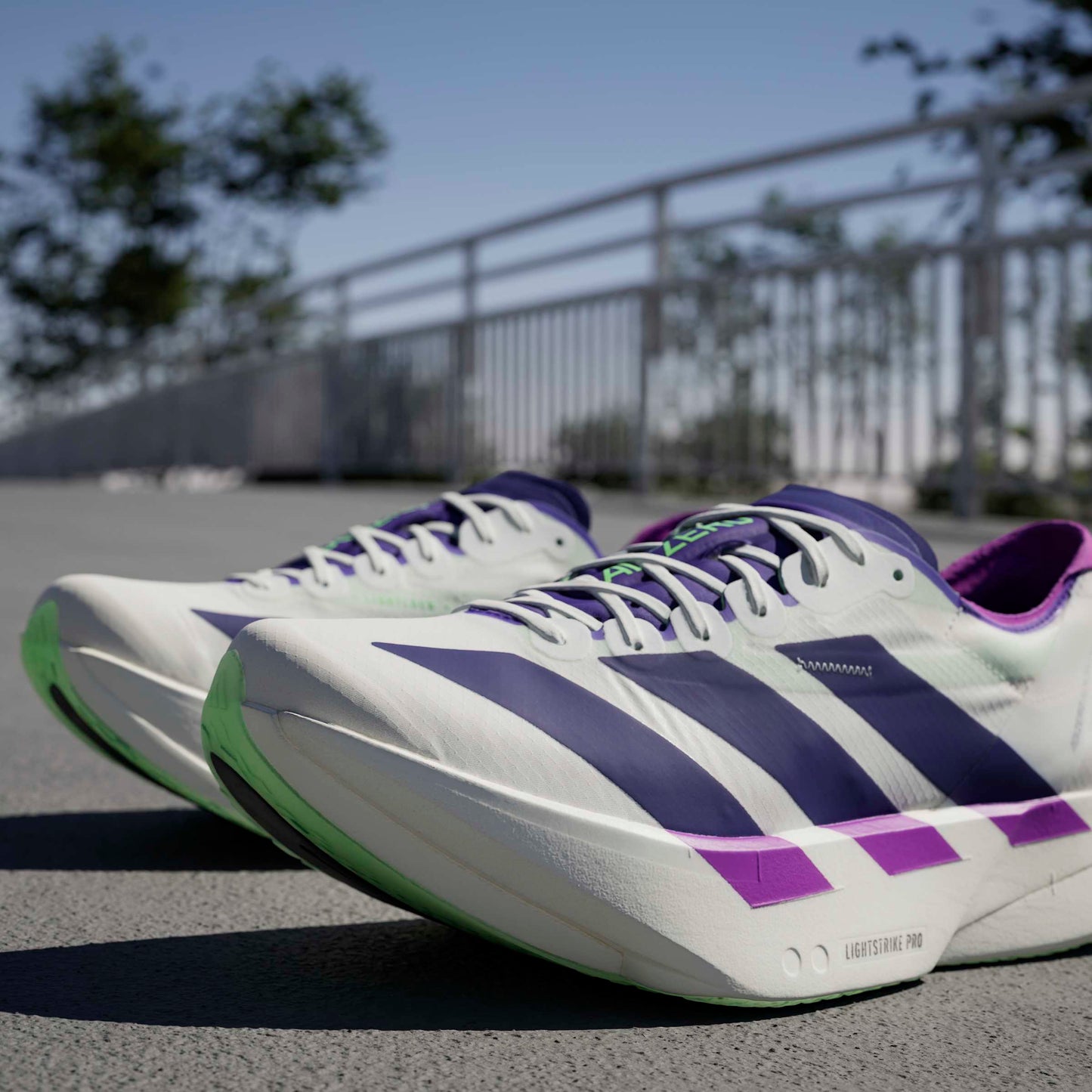adidas Adizero Adios Pro 4 | Core White / Collegiate Purple / Lime Burst | Mens
