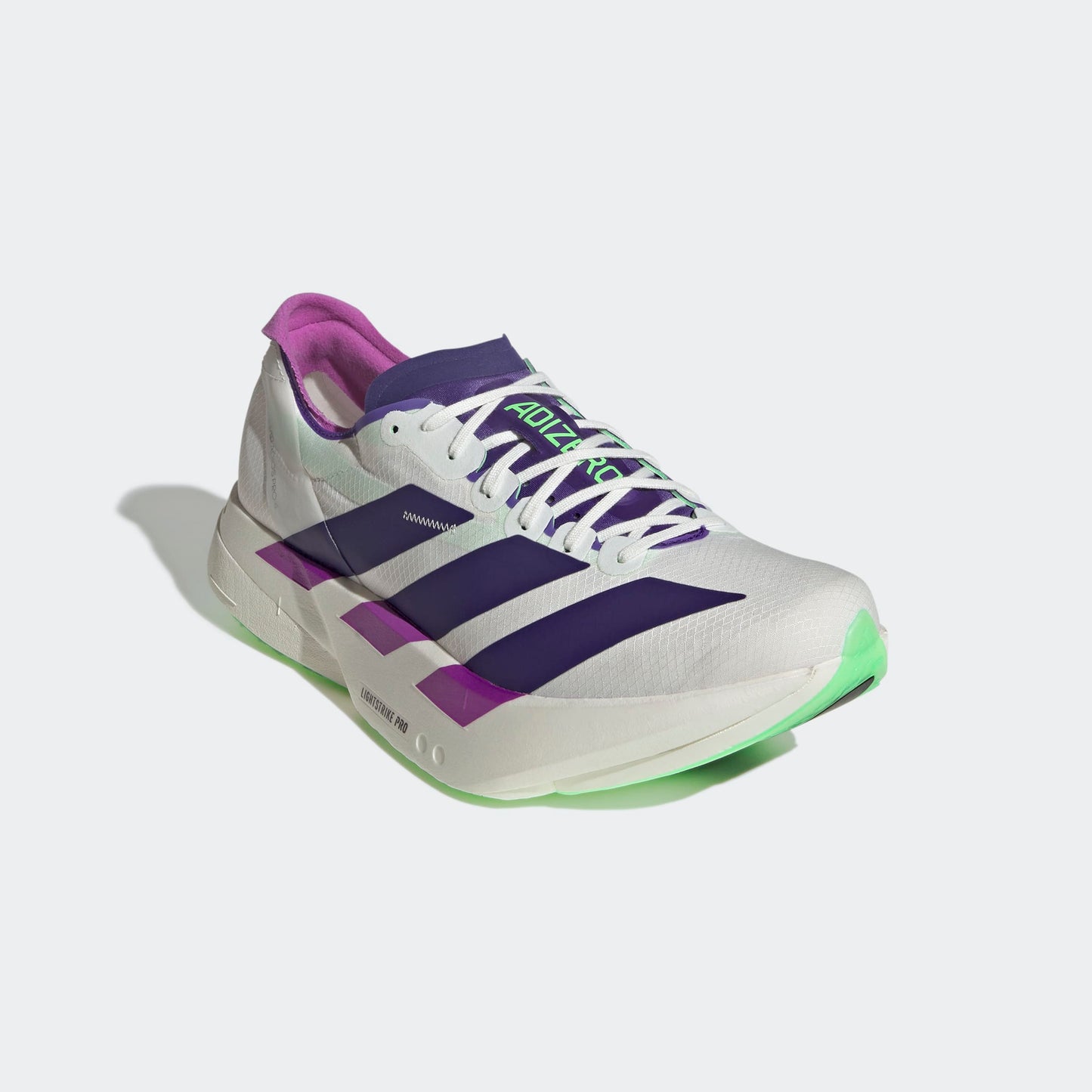 adidas Adizero Adios Pro 4 | Core White / Collegiate Purple / Lime Burst | Mens