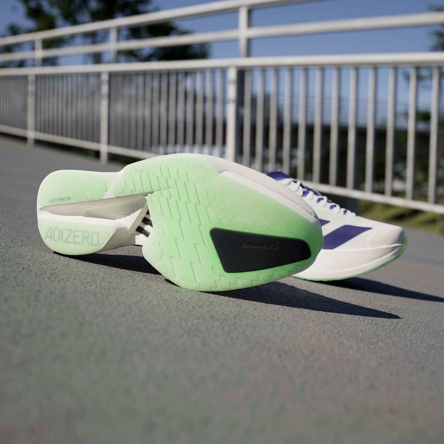adidas Adizero Adios Pro 4 | Core White / Collegiate Purple / Lime Burst | Mens