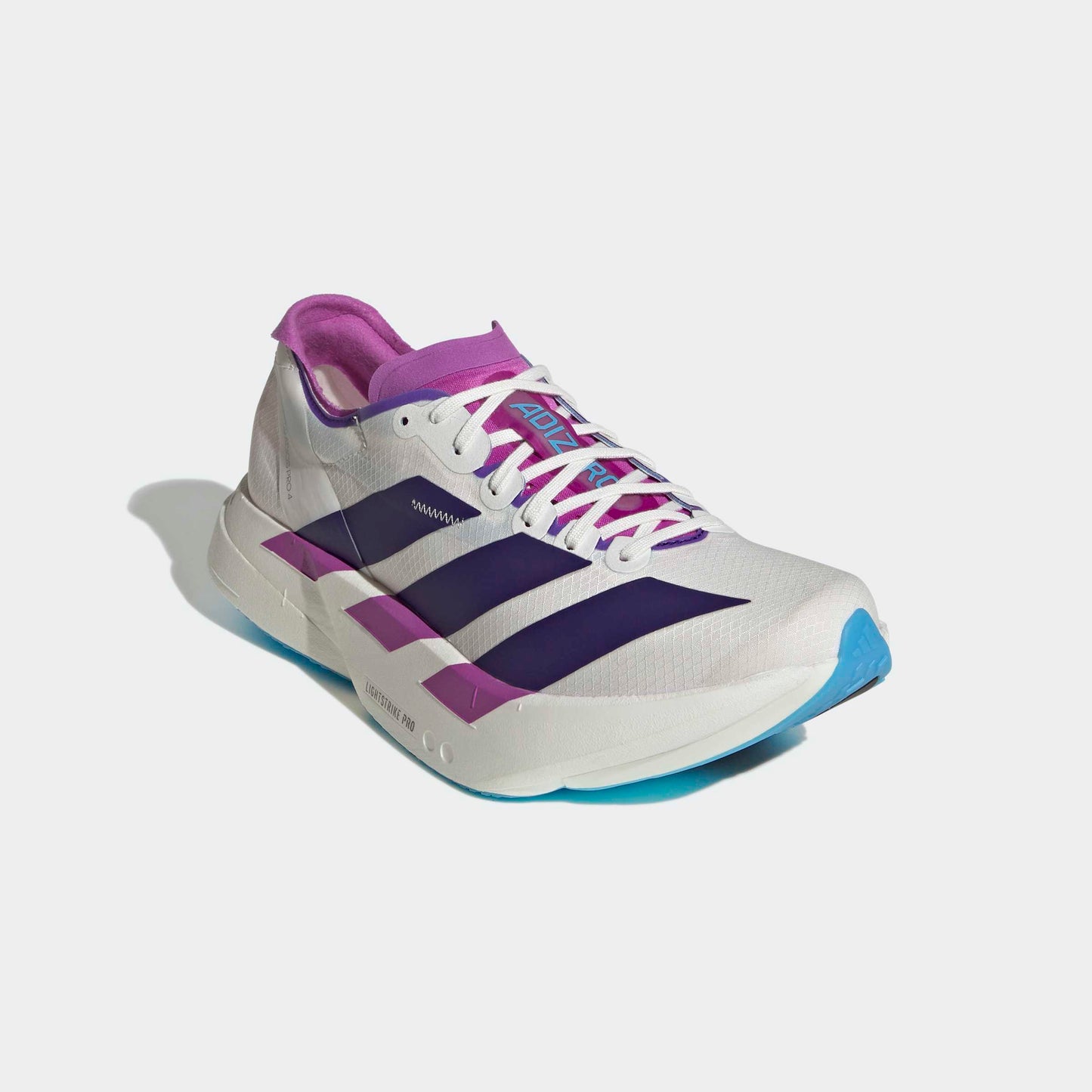 adidas Adizero Adios Pro 4 | Core White / Collegiate Purple / Semi Blue Burst | Womens