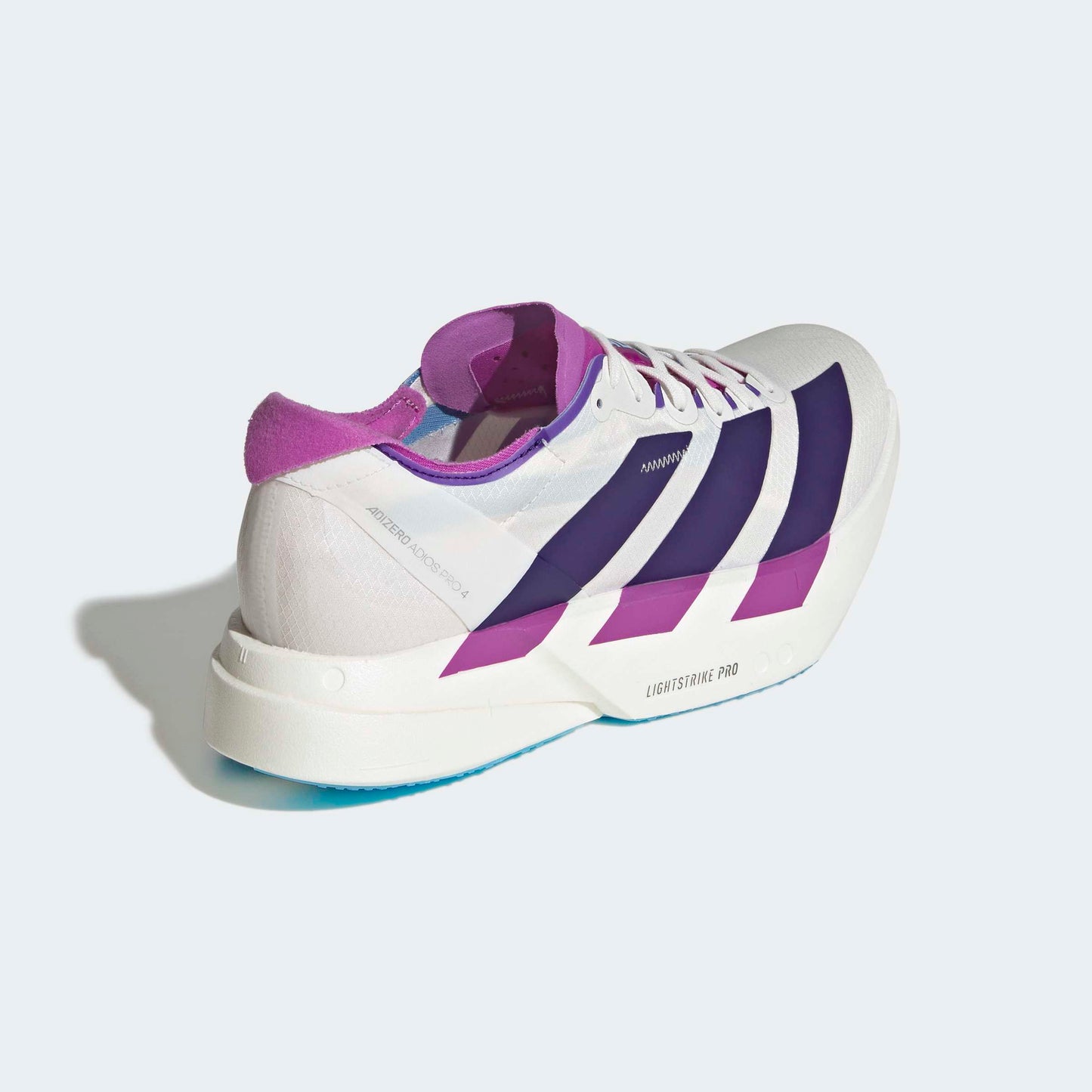 adidas Adizero Adios Pro 4 | Core White / Collegiate Purple / Semi Blue Burst | Womens