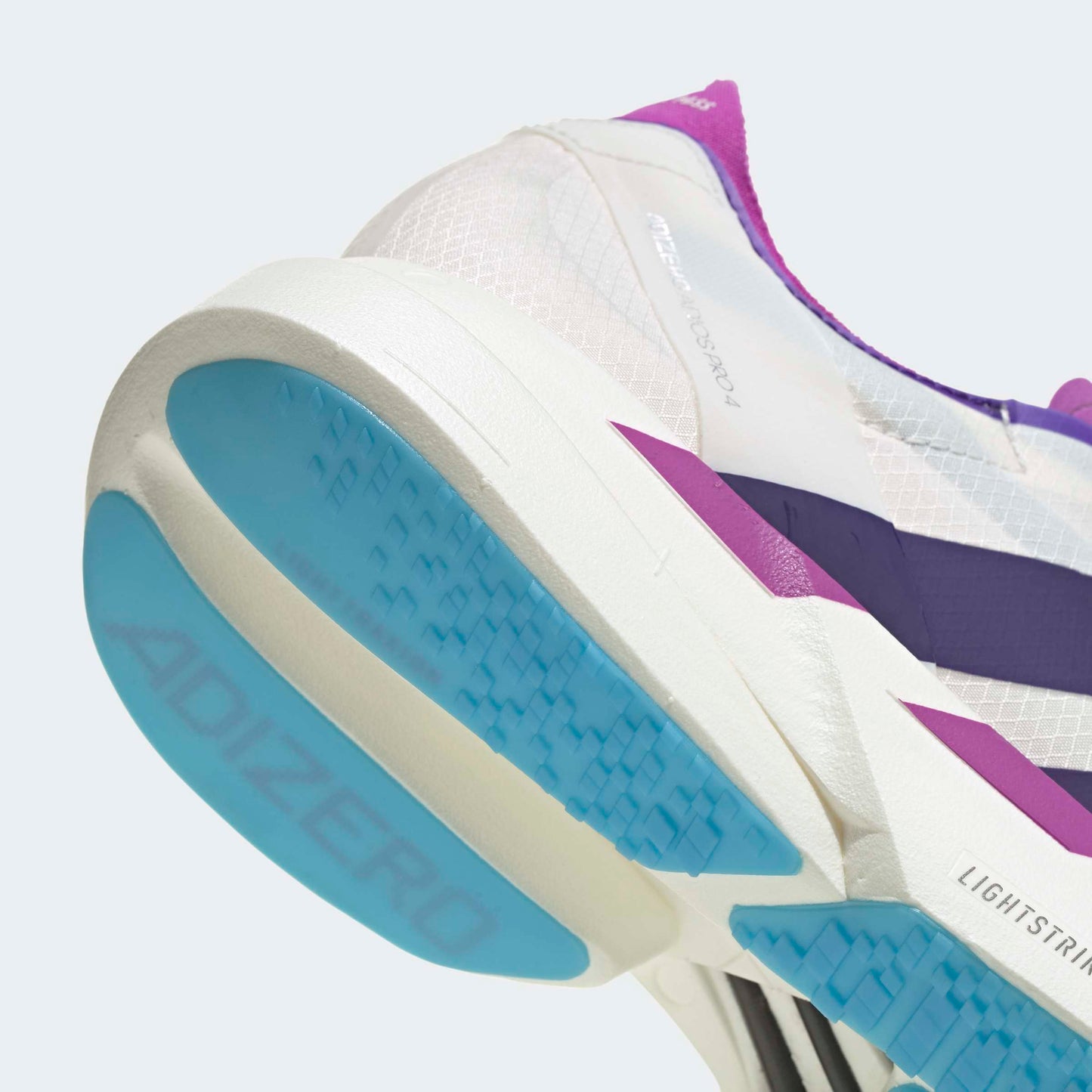 adidas Adizero Adios Pro 4 | Core White / Collegiate Purple / Semi Blue Burst | Womens