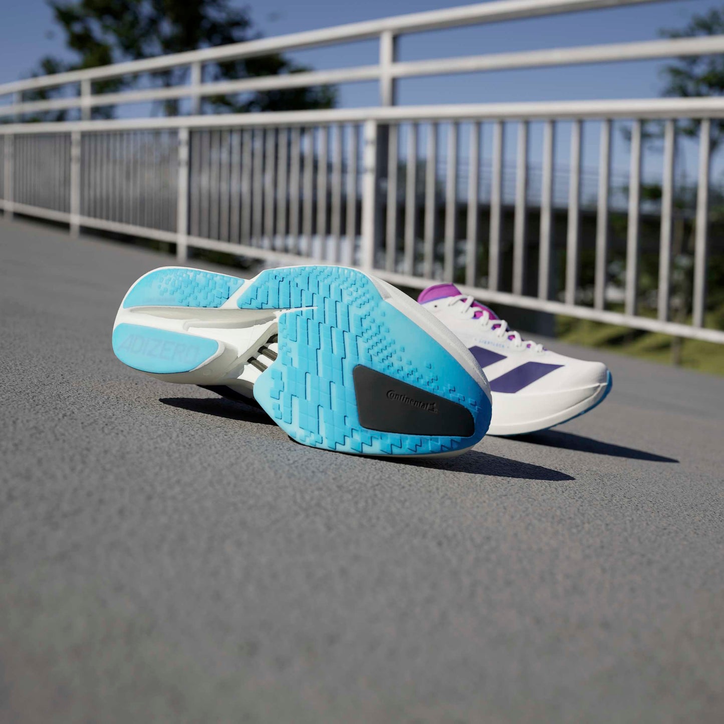 adidas Adizero Adios Pro 4 | Core White / Collegiate Purple / Semi Blue Burst | Womens
