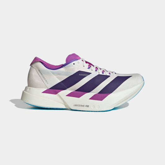 adidas Adizero Adios Pro 4 | Core White / Collegiate Purple / Semi Blue Burst | Womens