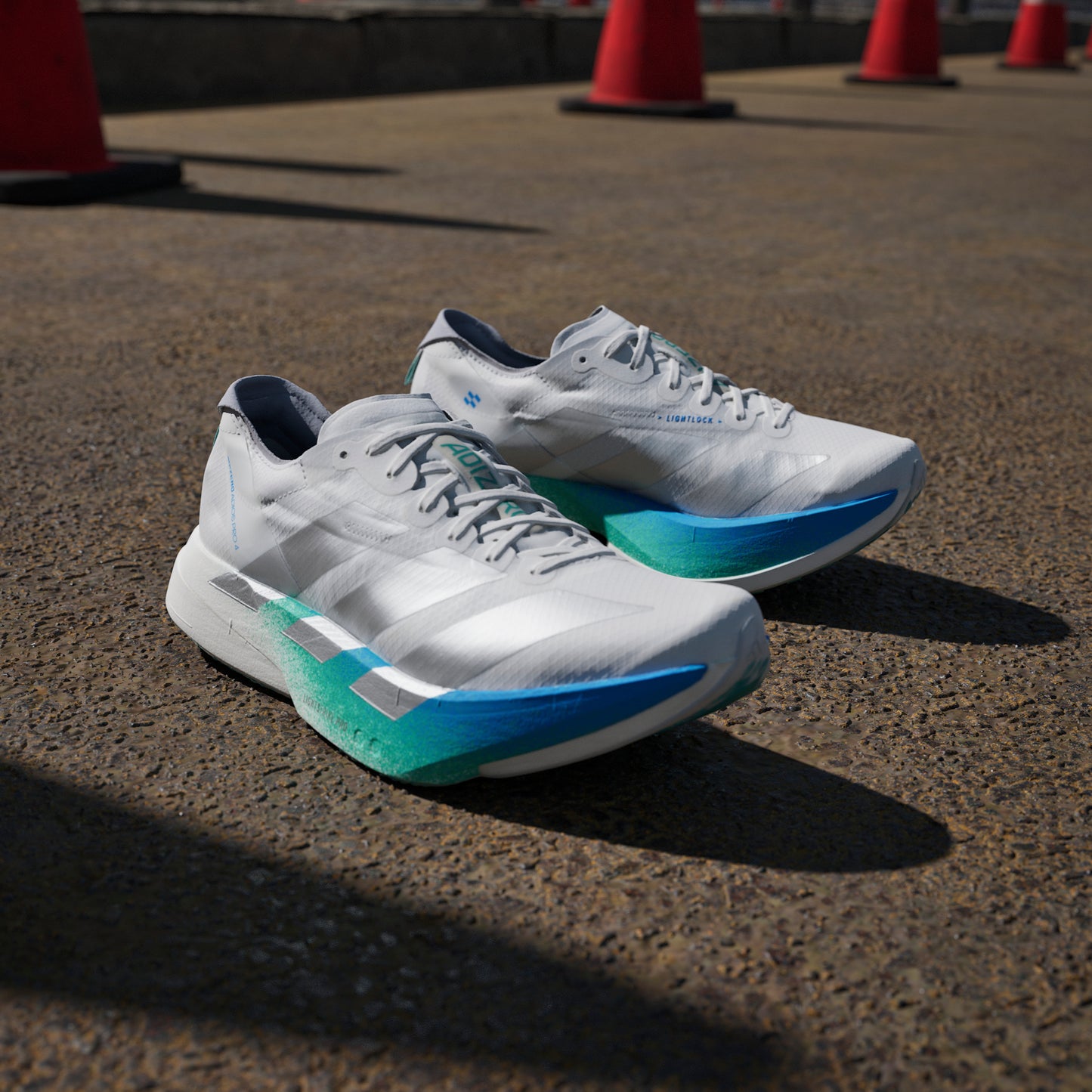 adidas Adizero Adios Pro 4 | Crystal White / Matte Silver / Glory Green | Womens