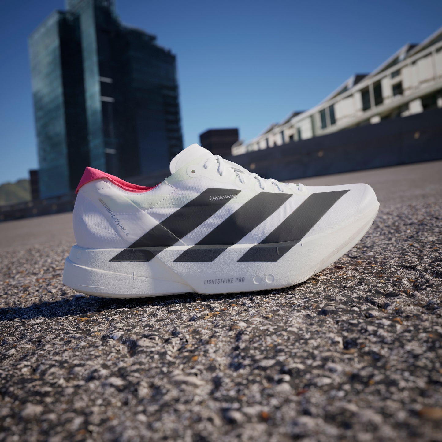 adidas Adizero Adios Pro 4 | Footwear White / Core Black / Silver Metallic | Mens