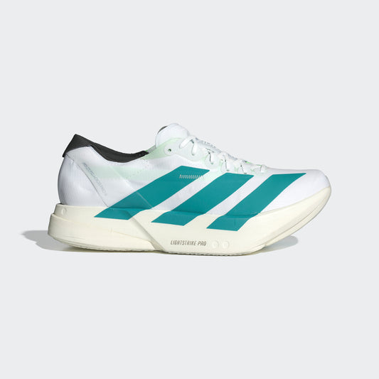 adidas Adizero Adios Pro 4 | Footwear White / Pure Teal / Carbon | Mens