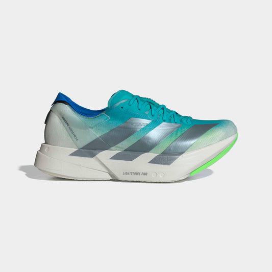 adidas Adizero Adios Pro 4 | Hi-Res Aqua / Iron Metallic / Grey One | Mens