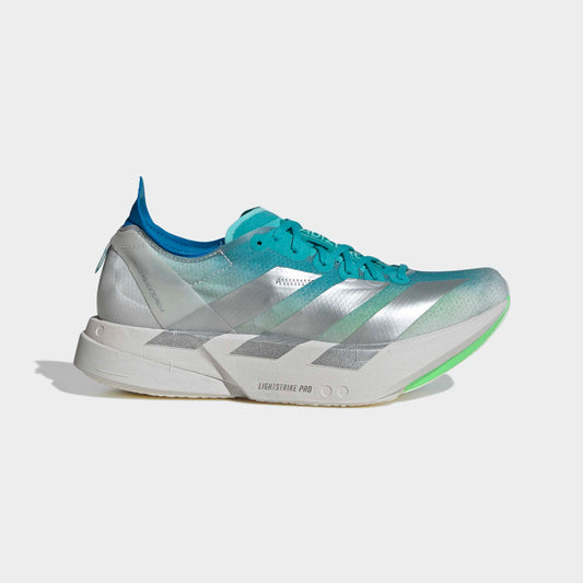 adidas Adizero Adios Pro 4 | Hi-Res Aqua / Matte Silver / Grey One | Womens
