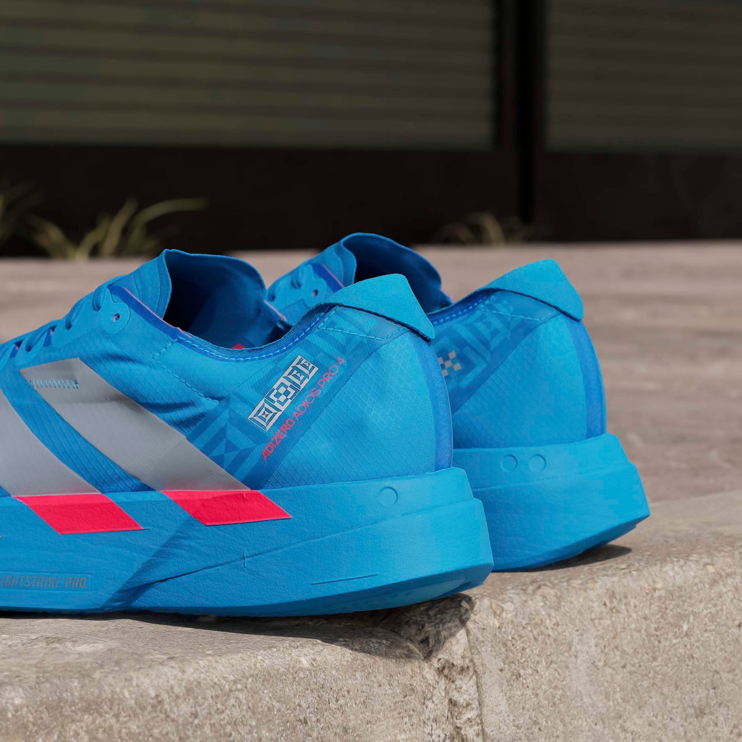 adidas Adizero Adios Pro 4 | Solar Blue / Silver Metallic / Lucid Red | Mens