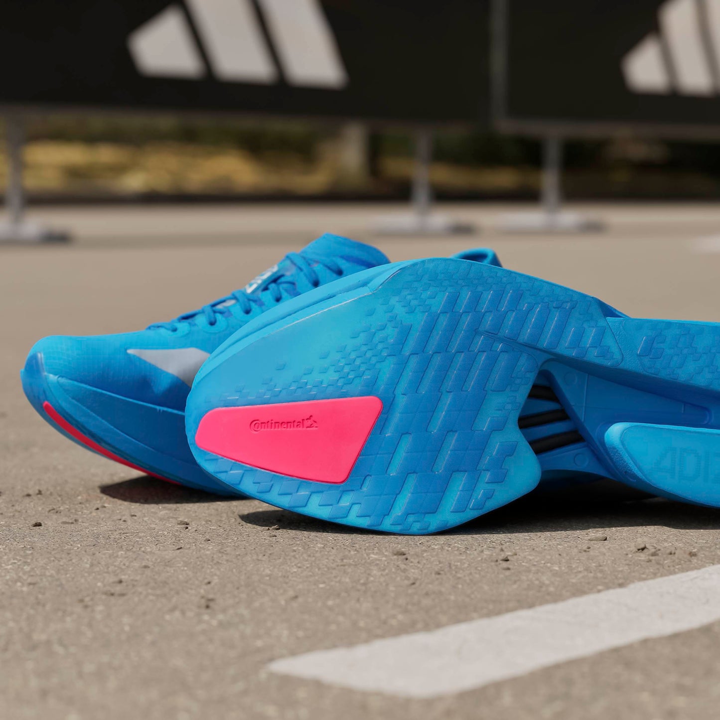 adidas Adizero Adios Pro 4 | Solar Blue / Silver Metallic / Lucid Red | Mens