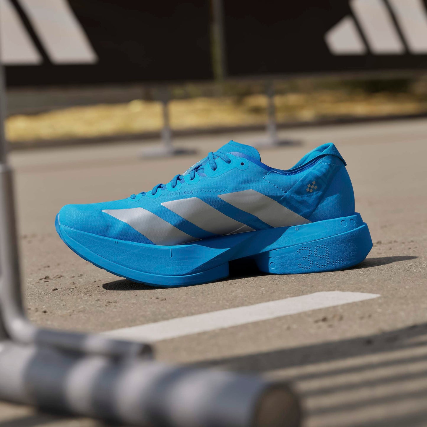 adidas Adizero Adios Pro 4 | Solar Blue / Silver Metallic / Lucid Red | Mens