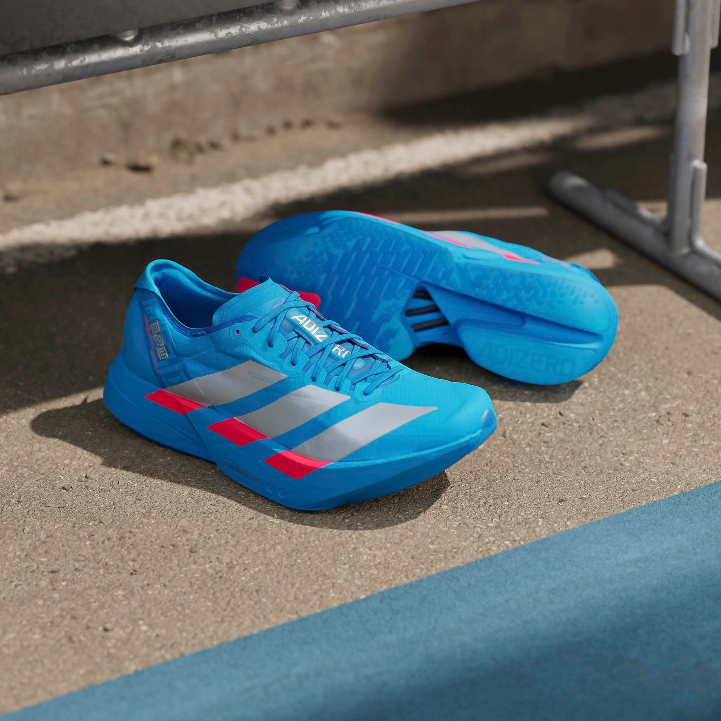 adidas Adizero Adios Pro 4 | Solar Blue / Silver Metallic / Lucid Red | Mens