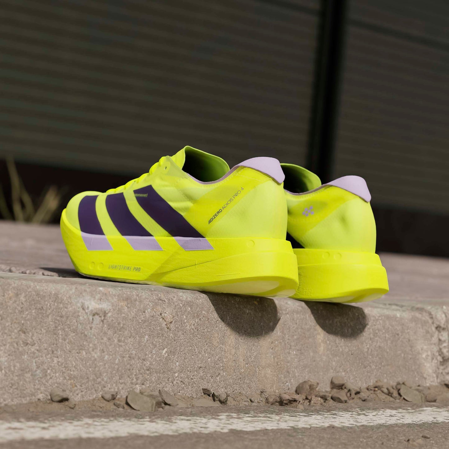 adidas Adizero Adios Pro 4 | Solar Yellow / Aurora Plum / Powder Plum | Mens