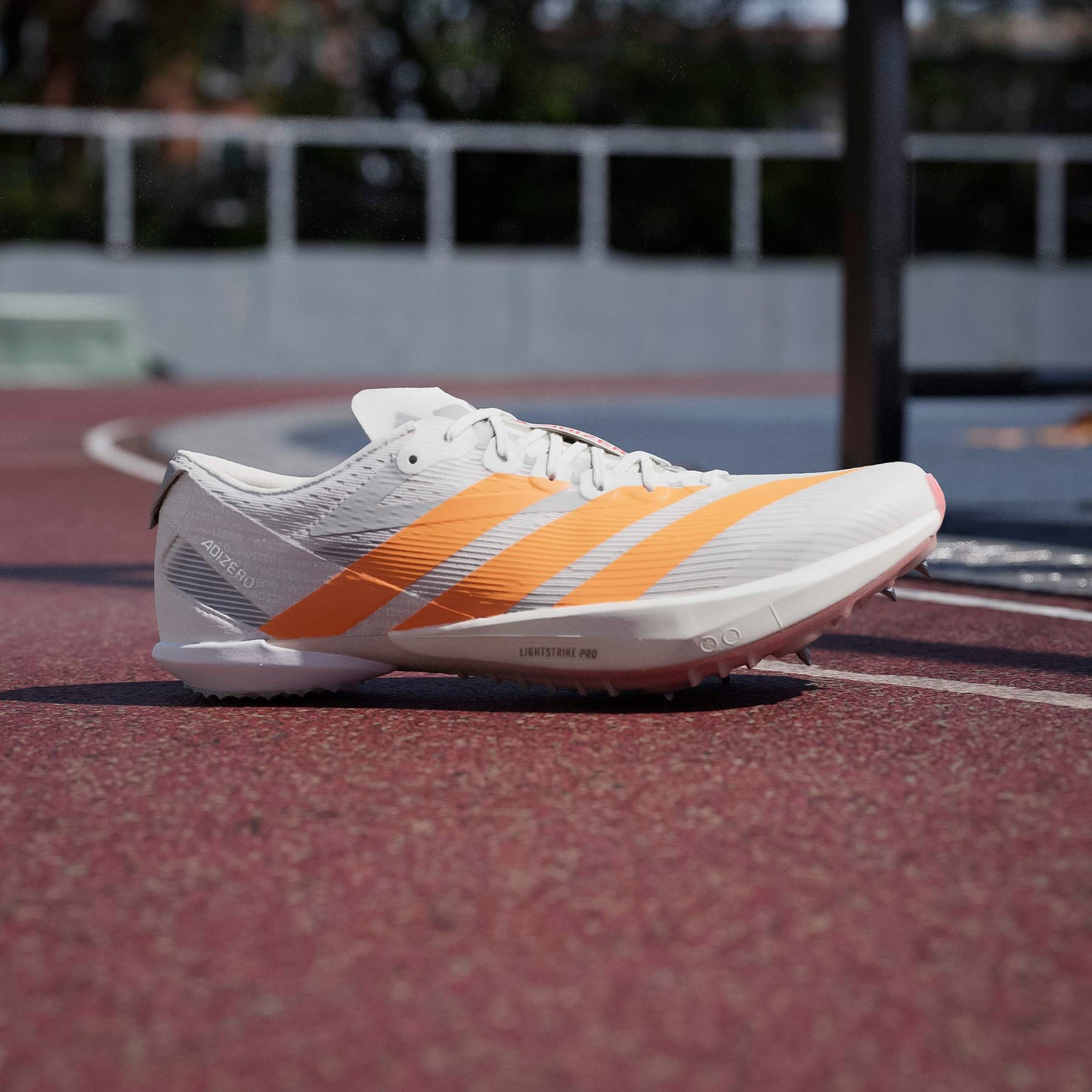 adidas Adizero Ambition Spikes | Cloud White / Lucid Orange / Lucid Red | Unisex
