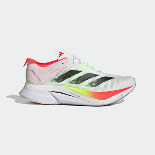 adidas Adizero Boston 12 | Footwear White / Core Black / Lucid Red | Mens